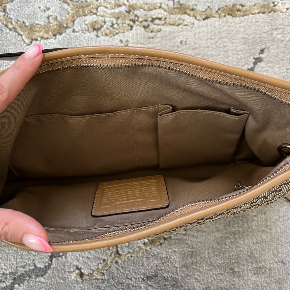 Vintage Coach Y2k Brown Monogram Rectangular Cros… - image 7